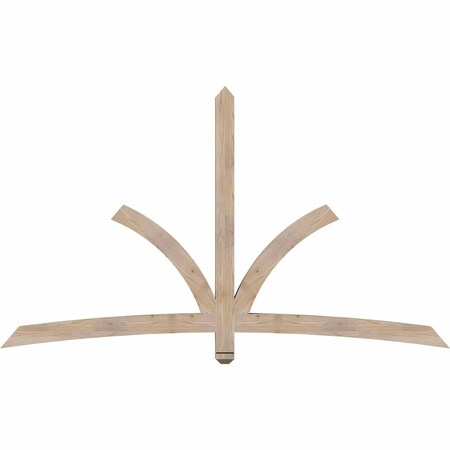 Ekena Millwork Davenport Smooth Timber Gable Bracket, Douglas Fir, 84"W x 49"H x 3 1/2"D x 3 1/2"F, 14/12 Pitch GBW084X49X0404DAV00SDF